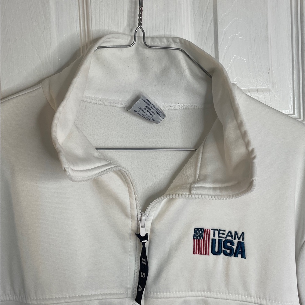 Team USA White Full-Zip Jacket